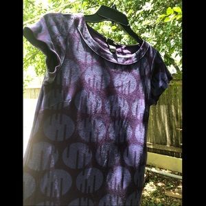 Blue Circle Shift Dress